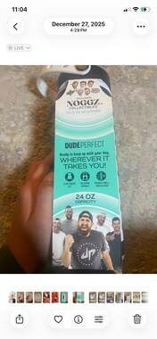 Dude Perfect 24 oz Insulated Water Bottle with 7 Noggz Collectibles